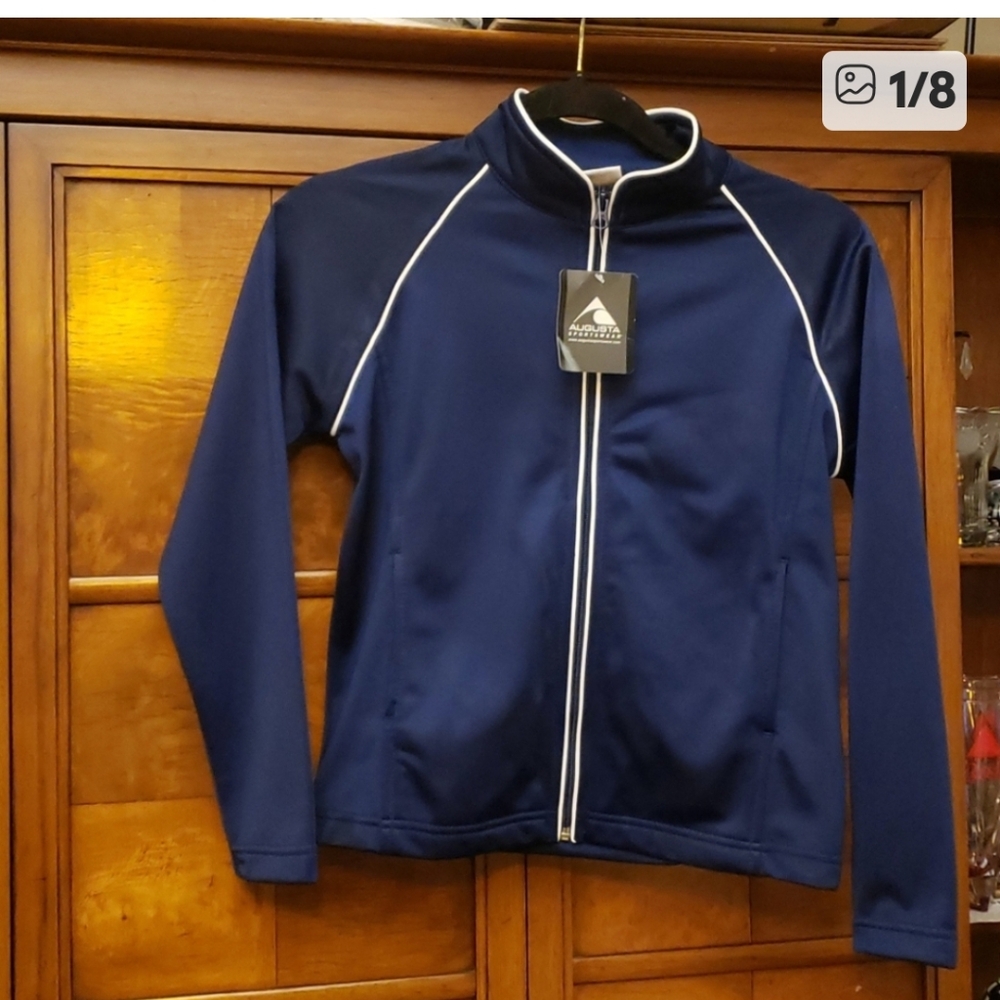 Augusta Girl's Navy Blue and White Jersey SZ M
